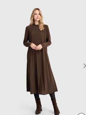 Alembika essential SLINKY A-LINE DRESS Maxi brown 12/14